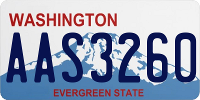 WA license plate AAS3260