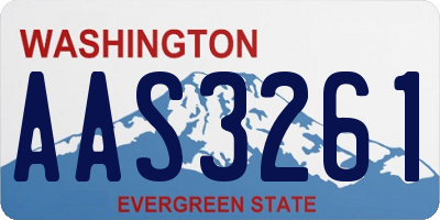 WA license plate AAS3261