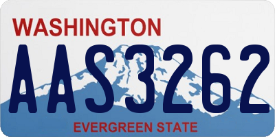 WA license plate AAS3262