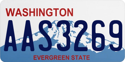 WA license plate AAS3269