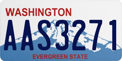 WA license plate AAS3271