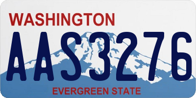 WA license plate AAS3276