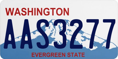 WA license plate AAS3277