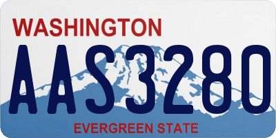 WA license plate AAS3280