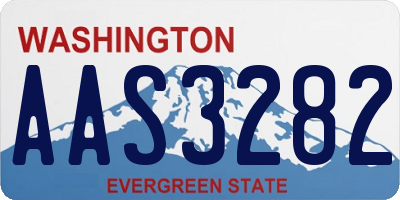 WA license plate AAS3282