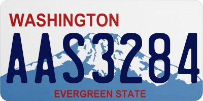 WA license plate AAS3284