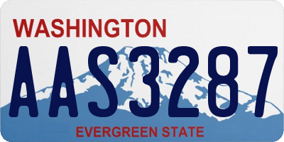 WA license plate AAS3287