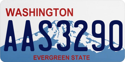 WA license plate AAS3290