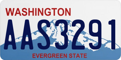 WA license plate AAS3291