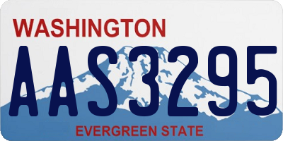 WA license plate AAS3295