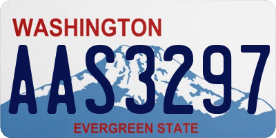 WA license plate AAS3297