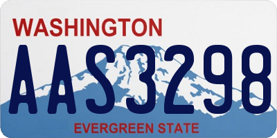 WA license plate AAS3298