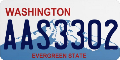 WA license plate AAS3302