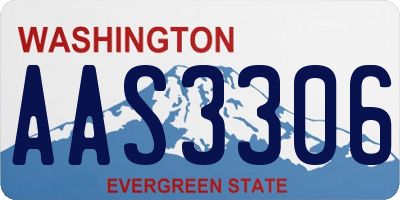 WA license plate AAS3306