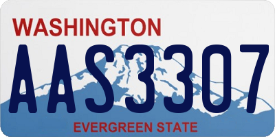 WA license plate AAS3307