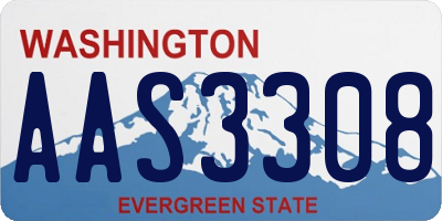 WA license plate AAS3308