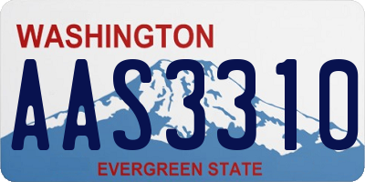 WA license plate AAS3310