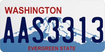 WA license plate AAS3313