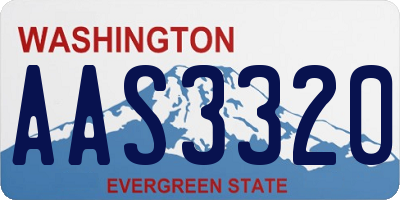 WA license plate AAS3320