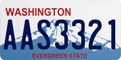 WA license plate AAS3321