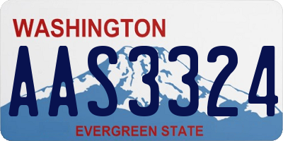 WA license plate AAS3324