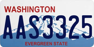 WA license plate AAS3325