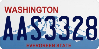 WA license plate AAS3328