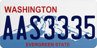 WA license plate AAS3335