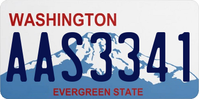 WA license plate AAS3341