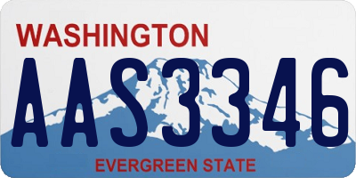 WA license plate AAS3346