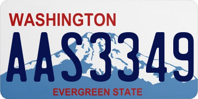 WA license plate AAS3349