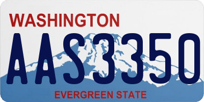 WA license plate AAS3350