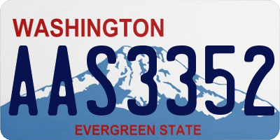 WA license plate AAS3352