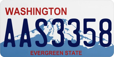 WA license plate AAS3358