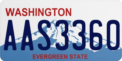 WA license plate AAS3360