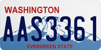 WA license plate AAS3361