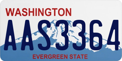 WA license plate AAS3364