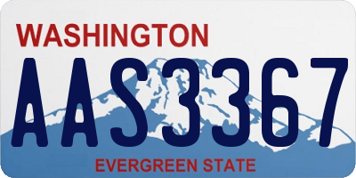 WA license plate AAS3367