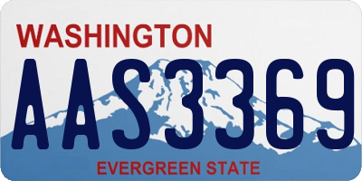 WA license plate AAS3369