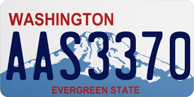 WA license plate AAS3370