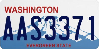 WA license plate AAS3371