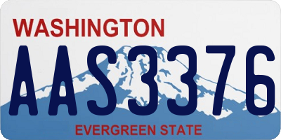 WA license plate AAS3376