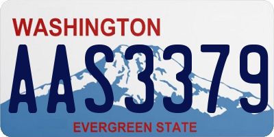 WA license plate AAS3379