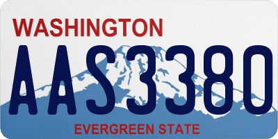 WA license plate AAS3380