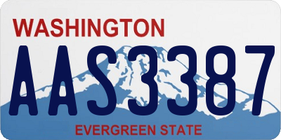 WA license plate AAS3387