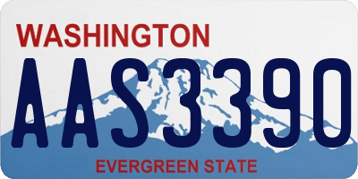 WA license plate AAS3390