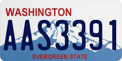 WA license plate AAS3391