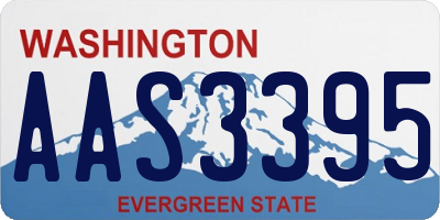 WA license plate AAS3395
