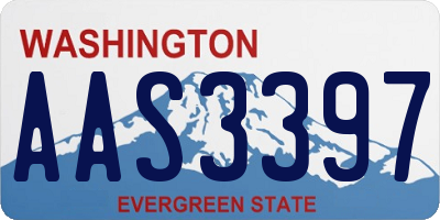 WA license plate AAS3397