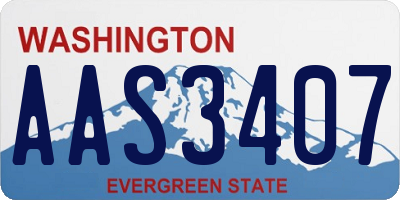 WA license plate AAS3407